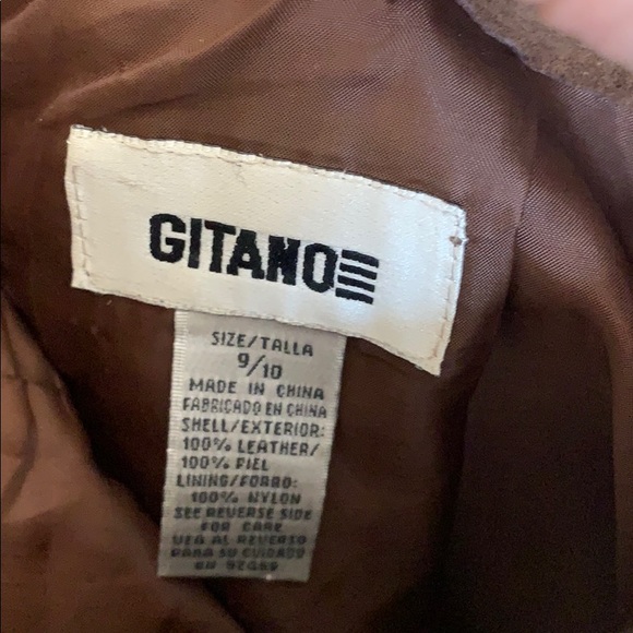 Retro Gitano Suede Leather Skirt sz 9/10 - Picture 2 of 3